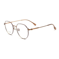 Gafas Populares para Hombre, Montura de Aleación de Titanio Metálica, Anti Luz Azul, para Uso Diario