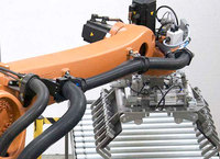 KUKA ROBOT MACHINE DE PALETTALISATION 240kg SYSTÈME DE PALETISEUR AVEC CONVOYEUR