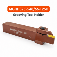 Porte-outil de rainurage en acier à ressort DLT MGHH325R-48/66-T25H pour tour CNC, barre de rainurage frontale adaptée aux plaquettes en carbure MGMN