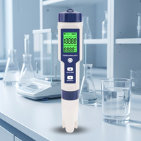 Testeur numérique étanche 5 en 1, type stylo, pH-mètre TDS/EC/PH/Salinité/TEMP, précision 0,01 pH, écran LCD, batterie au lithium