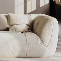 Canapé sectionnel en chenille minimaliste de style italien, moderne, simple et léger, designer de luxe, éponge en tissu haut de gamme, Internet célèbre