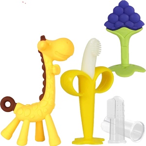 Mordedor de dentición para bebé, juguetes seguros para morder, sin BPA, mordedor congelador para bebé, mordedor de plátano de silicona - Product Image 1