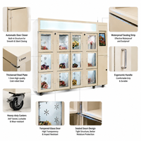Distributeur automatique de fleurs Winnsen à 16 portes, distributeur automatique de fleurs fraîches, congélateur commercial à porte vitrée