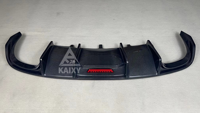 Diffuseur arrière en fibre de carbone KXY KB Style avec lumières LED Audi A5 S5 B8.5 Lèvre de pare-chocs arrière 2012-2016