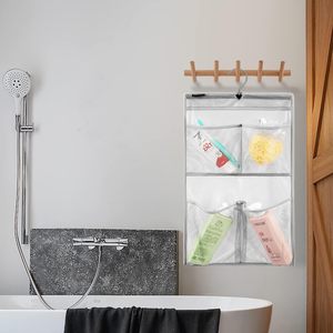 Mesh <b>Shower</b> Organizer 4 Pockets Quick Dry Hanging <b>Caddy</b> Bathroom Storage For Toiletries With Rotating <b>Hanger</b> - Product Image 4