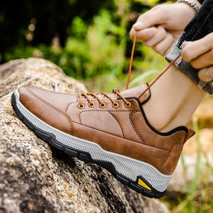 Nueva tendencia zapatos de hombre coreano con cordones de cuero al aire libre senderismo Fondo suave lado bajo moda Casual al por mayor - Product Image 4