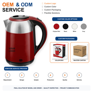 Bouilloire électrique pour usage domestique, 1,8 litre, corps en acier inoxydable 201, 1500W, 220V, 50HZ, utilisation pour les petites entreprises, fabrication directe, KE02034 - Product Image 5