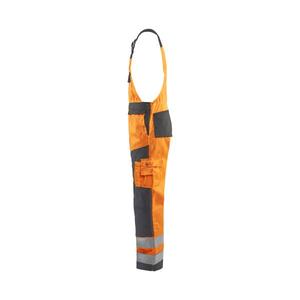 BLAKLADER - 266018115396D124 Pantalones con pechera de alta visibilidad Naranja/Gris medio-EAN 7330509773239 ROPA DE TRABAJO DE LA HI-VIS - Product Image 4