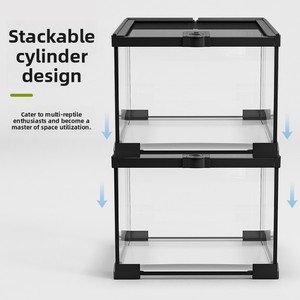 Terrario Rectangular de Vidrio Transparente, Ecológico, Ligero, Duradero y Reutilizable para Reptiles, Caja de Cría para Mascotas, Venta al Por Mayor - Product Image 4