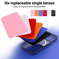 Étui magnétique fin et confortable pour iPhone 18 17 16 Plus Pro Max avec panneaux de couleur interchangeables et designs personnalisables