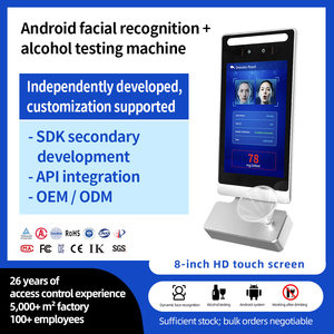 Dispositif de pointage TIMY avec reconnaissance faciale, contrôle d'accès, test de température et d'alcoolémie, comptage de personnes, réseau Wi-Fi et éthylotest - Product Image 6