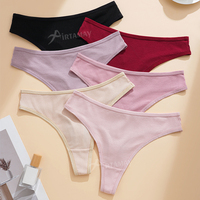 Culotte string côtelée en coton taille basse sexy Oeko-Tex pour femmes et jeunes filles – Vente en gros Usine Green Envoy