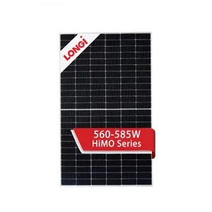 Factory direct 3.2mm Tempered Low Iron bifacial half cell 560W 570W solar panel