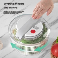 Handmatige groente- en fruitdroger, waterafzuiger, handpers, snelle dehydratatie, keukenhulpje, plastic, 3L, salade spinner