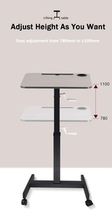 <span class=keywords><strong>Escritorio</strong></span> de Computadora <span class=keywords><strong>Extensible</strong></span> y Ajustable en Altura, Moderno y Portátil, <span class=keywords><strong>con</strong></span> Panel de Madera y Marco Metálico, para Hogar, Oficina, Dormitorio o Escuela - Product Image 5