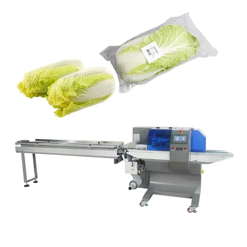 Horizontaler Kissen beutel Automatische Eis am Stiel Flow Wrap Verpackungs maschine Kekse Flow Pack Maschine für Gemüse