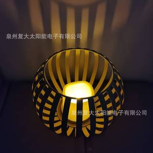 Lanterne en fer avec bougie LED sans flamme, décoration d'intérieur, artisanat en métal, lumière décorative - Product Image 5