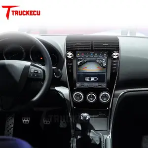 Автомобильный DVD-плеер в стиле Tesla на Android 8,1, GPS-навигация для Mazda 6/Mazda6 02-08, радио, магнитофон, головное устройство, мультимедийный плеер
