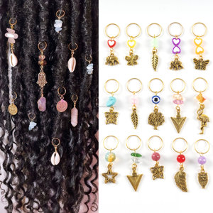 Perles de crochet en gros pour enfants, anneaux pour tresses Box Braids, bijoux pour locs, accessoires de tressage au crochet, bijoux capillaires africains, manchettes pour dreadlocks - Product Image 1