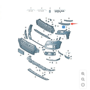 Per il condotto dell'aria del paraurti anteriore <span class=keywords><strong>Audi</strong></span> <span class=keywords><strong>Q7</strong></span> 2016-2018 OE 4 m0807157c 4 m0807158d sistema di sfiato ad alto flusso - Product Image 3