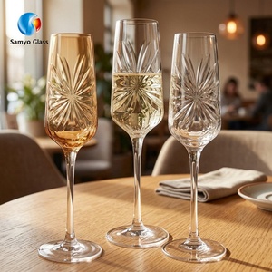 Samyo Vendita Calda: Calici in Cristallo Premium Personalizzati con Logo, 420/470ml, Soffiati a Mano, Color Ambra con Rilievi, per Vino Rosso - Product Image 4