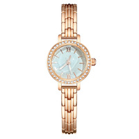 Montre à quartz en métal doré, cadran délicat, face en nacre, pour femme, vente en gros d'usine, best-seller TikTok Live