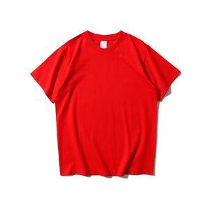 260gsm 100% Cotton Vintage T-Shirt Custom Logo O-Neck Short Sleeve Knitted <b>Tee</b> for Men - Product Image 3