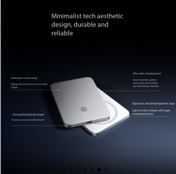 Mijia Jinshajiang Power Bank Magnetic Adsorption Ultra-Thin 5000 15W Smart Houseware>>Smart Home Products
