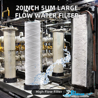 Élément filtrant à osmose inverse à grand débit de 20 pouces 5 µm, réservoir sous pression 500 L/heure, filtre JUN 220 V, garantie 1 an