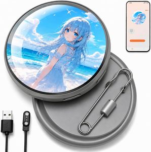 Pendiente Digital Inteligente DIY con API Abierta, Pantalla HD Clara de 1.85 Pulgadas, IA de Código Abierto, Recargable, Bluetooth, Carga Personalizada - Product Image 1