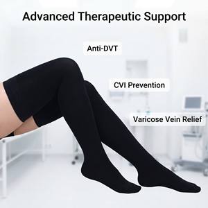 Prêt à expédier – <span class=keywords><strong>Bas</strong></span> <span class=keywords><strong>de</strong></span> <span class=keywords><strong>contention</strong></span> <span class=keywords><strong>cuisse</strong></span> haute à bout fermé, pression <span class=keywords><strong>forte</strong></span> Niveau 3 (30-40 mmHg), pour la prévention des DVT et la récupération post-CVI – Qualité supérieure, directement <span class=keywords><strong>de</strong></span> l'usine - Product Image 4