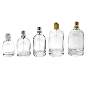 Barato 30ml 50ml 100mL jaula botella redonda clara perfume botella de vidrio fabricante