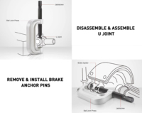 10 pièces robuste maître automobile et camion extracteur intérieur presse et U Joint outil installateur Kit rotule dissolvant