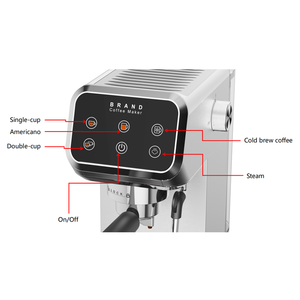 เครื่องทำกาแฟแบบทัชสกรีนอิตาลีสำหรับใช้ในบ้านเครื่องตีฟองนมถ้วยทองแบบพกพาเครื่องทำกาแฟสำนักงานสำหรับร้านกาแฟ - Product Image 4