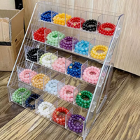 Boîte de présentation de comptoir en acrylique transparent multi-compartiments pour bijoux, bracelets et perles, organisateur de bureau, support de rangement à grille