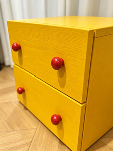 Colorful Modular Stackable <b>Chest</b> of Drawers, Mondrian Style <b>Storage</b> Cabinet with Round Knobs for Bedroom Living Room - Product Image 5
