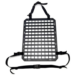 Car <b>Seat</b> Backrest Molle <b>Storage</b> Hanging Board 43cm X 33cm Black Plastic Tactical Vehicle Organizer - Product Image 4