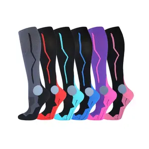 2023 Wholesale Best Seller Knitted Nylon Spandex Compression Socks For Sports