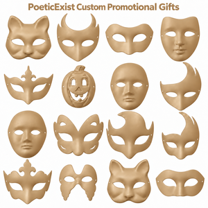 Maschere Personalizzate in Polpa di Carta PoeticExist con Logo OEM e Colori per Halloween, Mardi Gras, <span class=keywords><strong>Giorno</strong></span> dei Morti, Mascherata, Eventi di Carnevale - Product Image 3