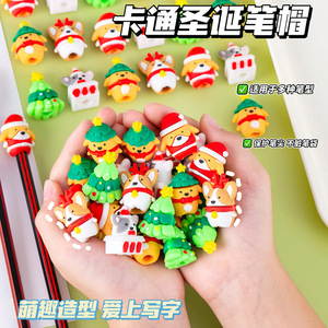 Cartoon 3D Soft <strong>Rubber</strong> Pen Cap Extender and Gel Pen Set Student Gift with Halloween Drop Glue <strong>Doll</strong> for Students - Product Image 5