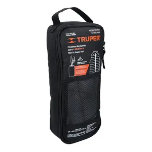 Truper <b>Men's</b> Lightweight Primaloft Down <b>Vest</b> Gray Sleeveless Stand Collar Zipper Front Solid Color Regular Fit Warm Winter Outer - Product Image 5