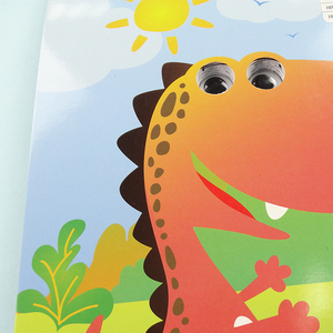 Divertente Design Morbido Della Copertura A5 Libri <span class=keywords><strong>Da</strong></span> Colorare di <span class=keywords><strong>Dinosauro</strong></span> Giocattoli di Disegno Per I Bambini Con Occhi di Plastica - Product Image 3