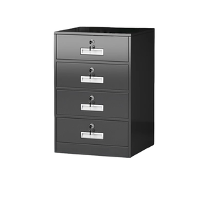 خزائن معدنية حديثة مخصصة بأربعة أدراج، خزائن ملفات متينة مع قفل بمفتاح للاستخدام في غرف النوم والصالات الرياضية والاستخدام التجاري - Product Image 2