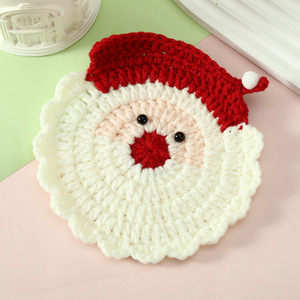 Sous-verres tissés à la main, tapis pour tasses à thé, coussinets isolants pour tasses d'eau de bureau, produits au crochet finis - Product Image 3