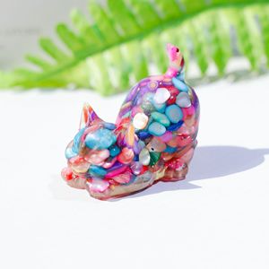 Piedras trituradas de cristal al por mayor atraen riqueza gato amatista gotas pegamento gatito cristal artesanía - Product Image 6