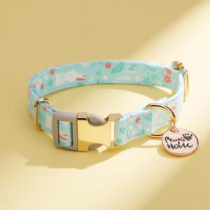 Collar para Perro de Algodón Ecológico, Moderno y Elegante, Talla XS, con Estampado de Lujo, Personalizado, Cómodo y Ajustable - Product Image 1