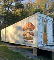 Conteneur intelligent de culture hydroponique de champignons de grande taille avec structure en acier Corten et contrôle de la température pour l'agriculture verticale intérieure