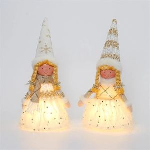 ตุ๊กตาสาวคริสต์มาสเรืองแสงน่ารัก ชุด 2 ชิ้น ไฟ LED อุ่นๆ ของขวัญสำหรับงานปาร์ตี้วันหยุด - Product Image 5