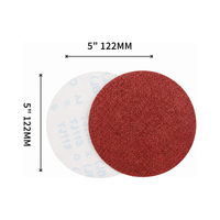 Feuille abrasive en tissu JB-5 de 5 pouces TJ113, feuille abrasive floquée, disque de ponçage en velours, tissu abrasif pour polissage pneumatique