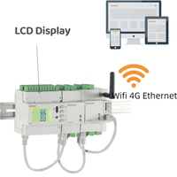 Compteur électrique IoT multi-boucles Acrel sur rail DIN ADW210, dispositif de surveillance de puissance intelligent multi-circuits, enregistreur de données triphasé RS485 LCD